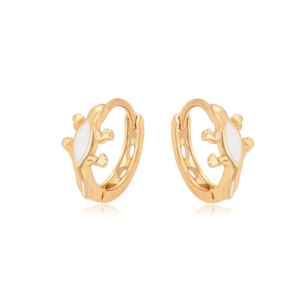 Ohrringe aus goldplattierter Legierung mit weißem Emporia® Kristall 1