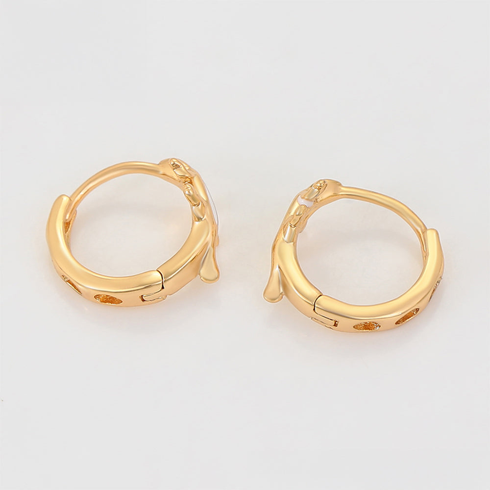 Ohrringe aus goldplattierter Legierung mit weißem Emporia® Kristall 3