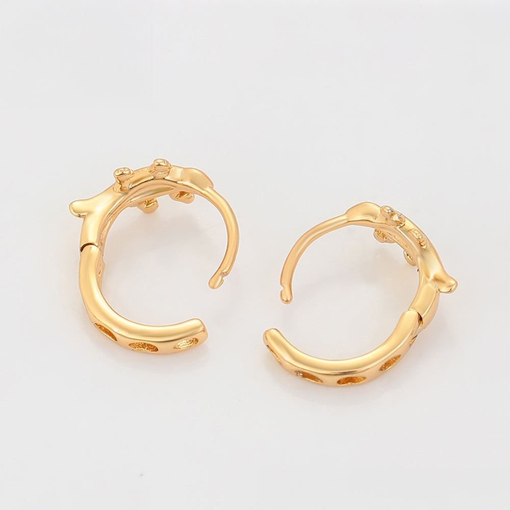 Ohrringe aus goldplattierter Legierung mit weißem Emporia® Kristall 4