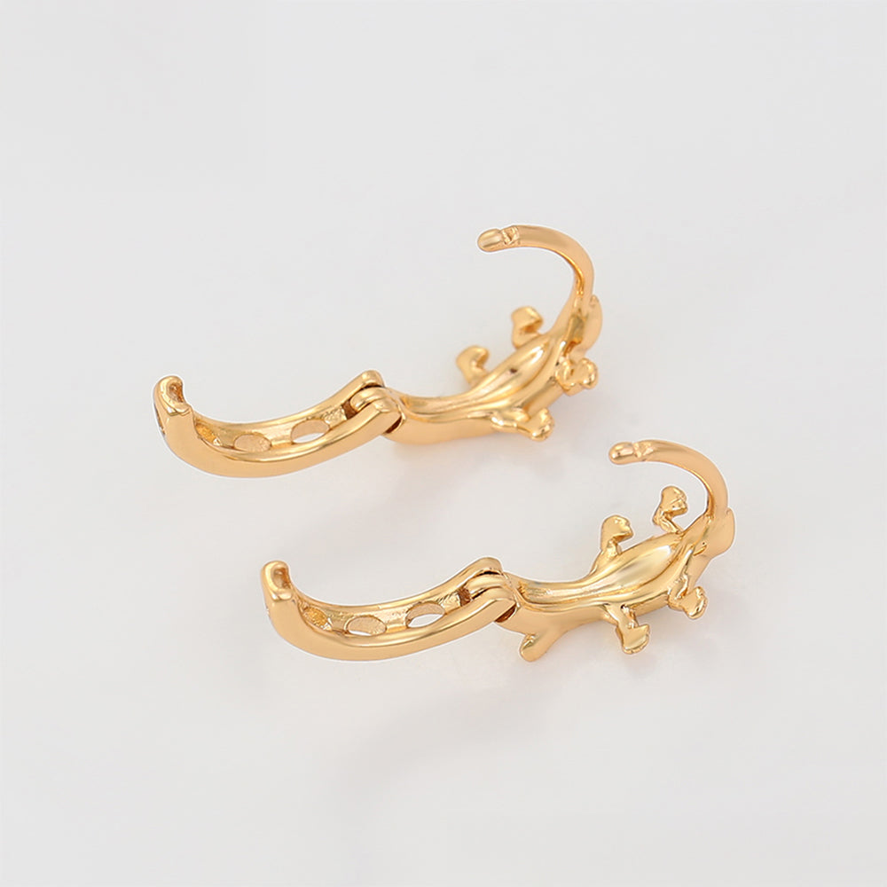 Ohrringe aus goldplattierter Legierung mit weißem Emporia® Kristall 5