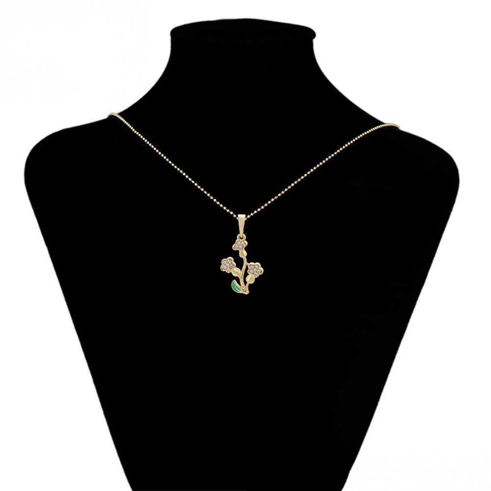 Anhänger aus goldplattierterr Legierung mit weißem Emporia® Kristall