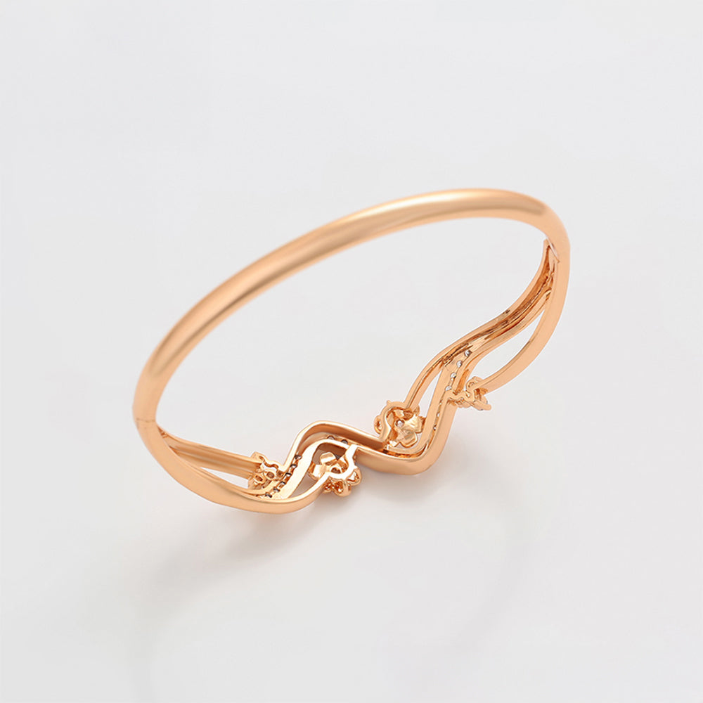 Armband aus goldplattiertesr Legierung mit weißem Emporia® Kristall