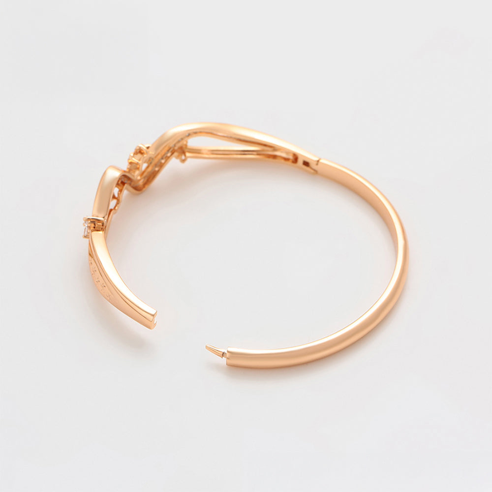 Armband aus goldplattiertesr Legierung mit weißem Emporia® Kristall