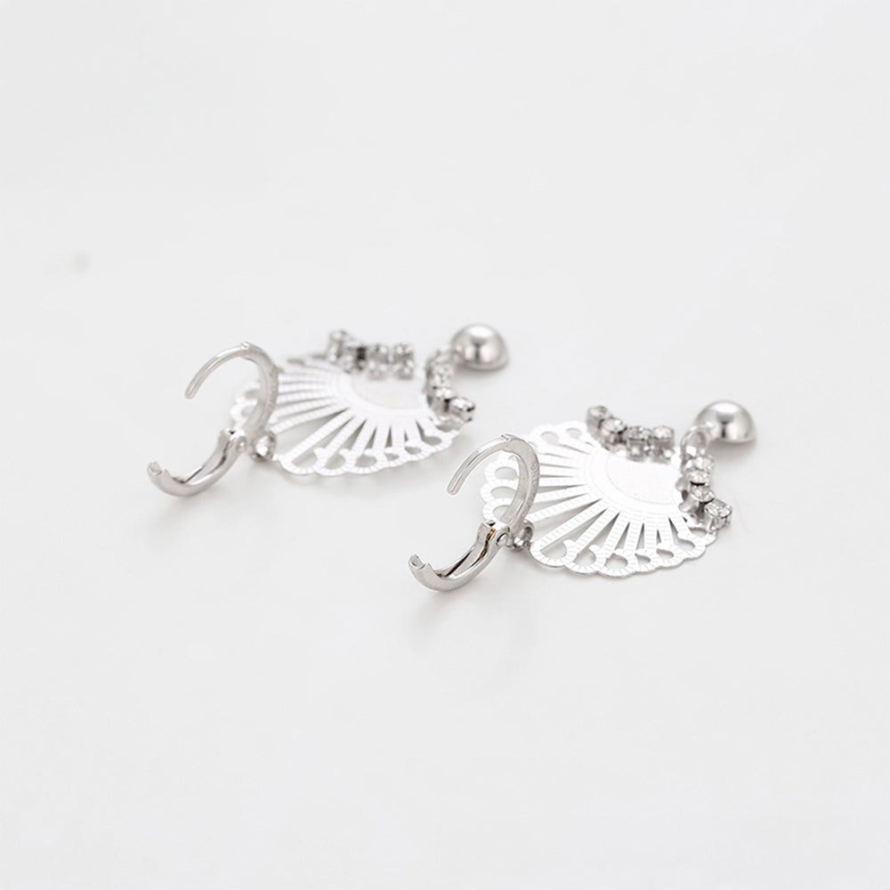 Schmuckgarnitur aus aus goldplattierter Legierung mit weißem Emporia® Kristall