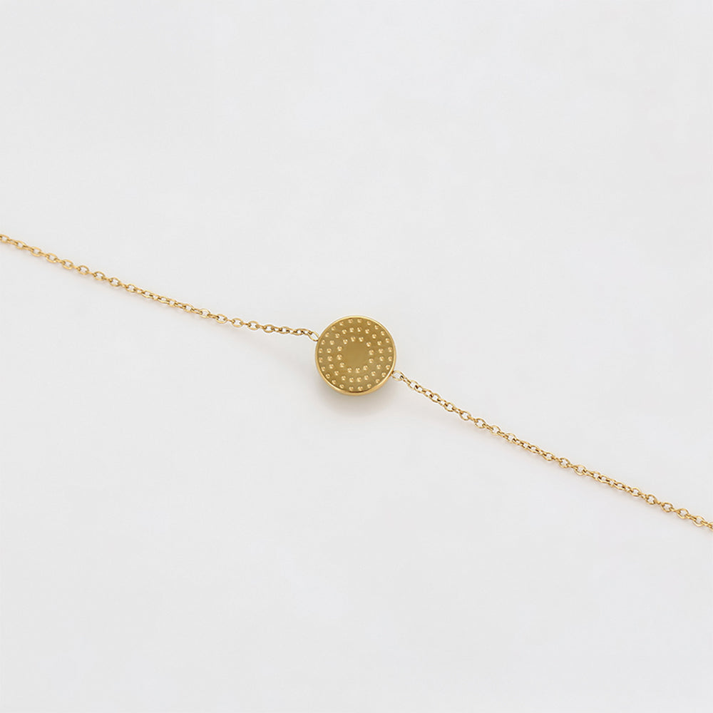 Armband aus goldplattiertesr Legierung mit grünem Emporia® Kristall