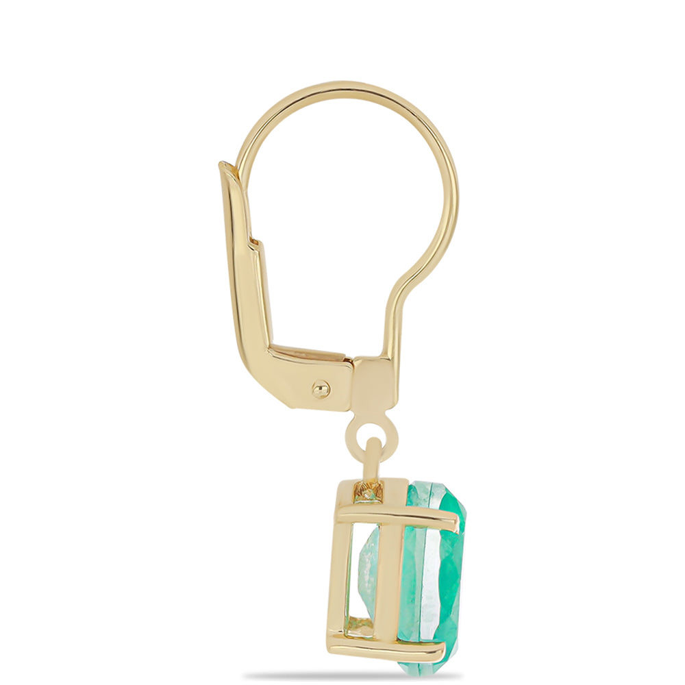 Goldplattierte Silberohrringe mit Paraiba Quarz