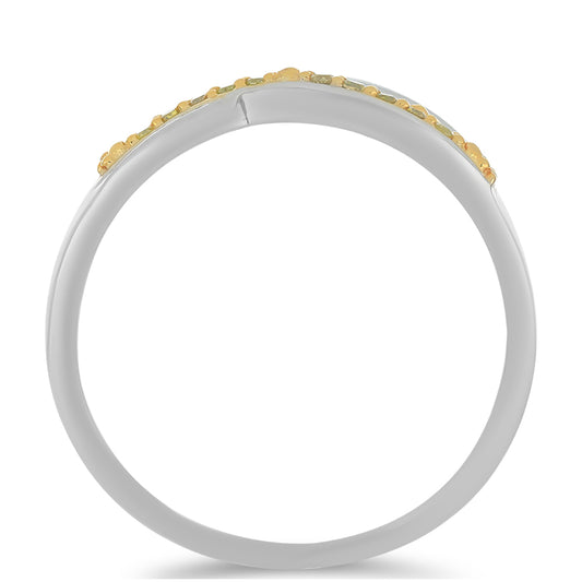 Silberring mit gelbem Diamant