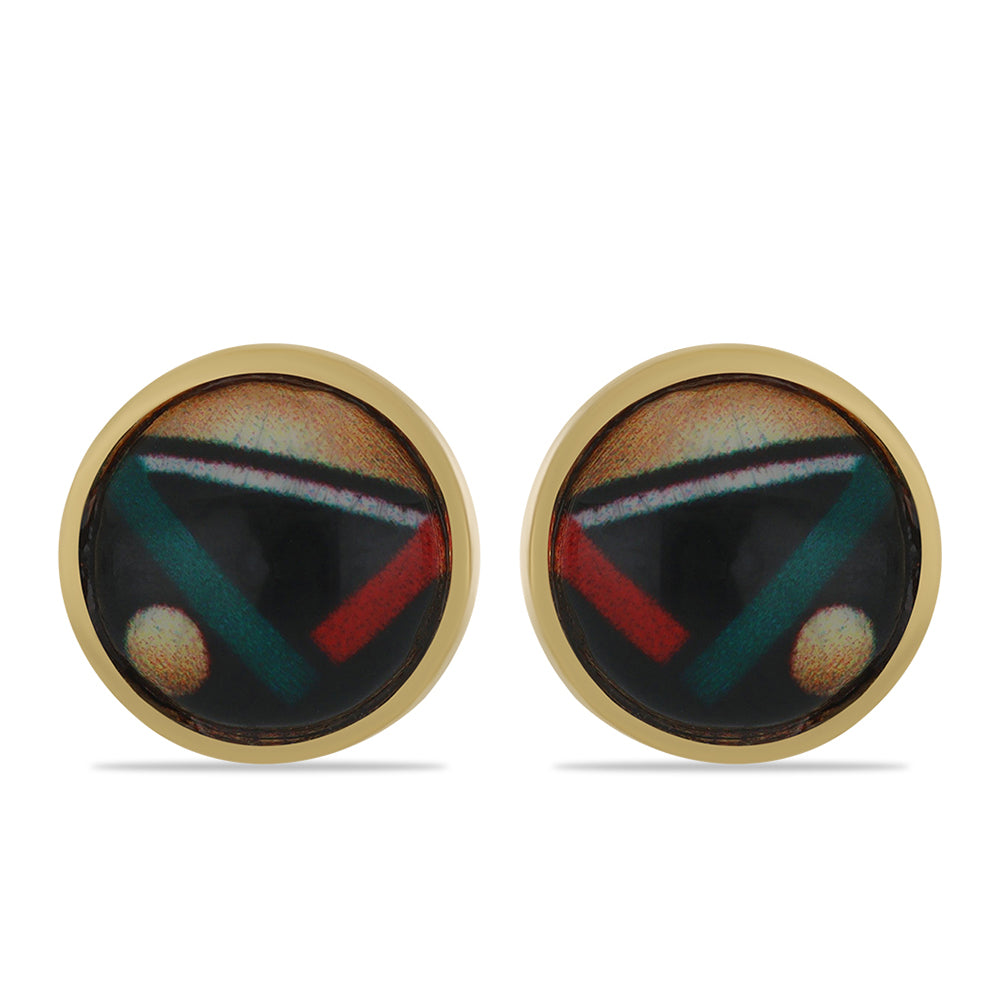 Goldplattierte Silberohrringe mit Emaille