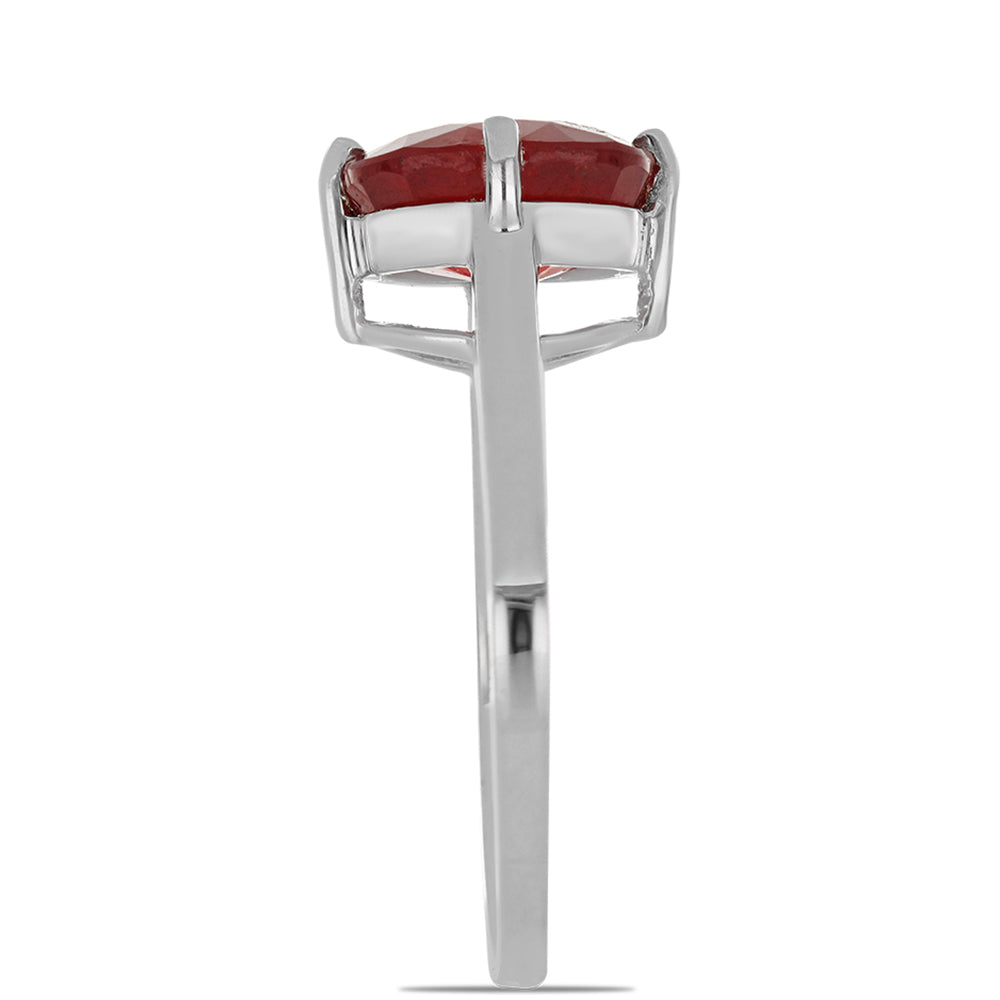 Silberring mit Rubin aus Madagaskar