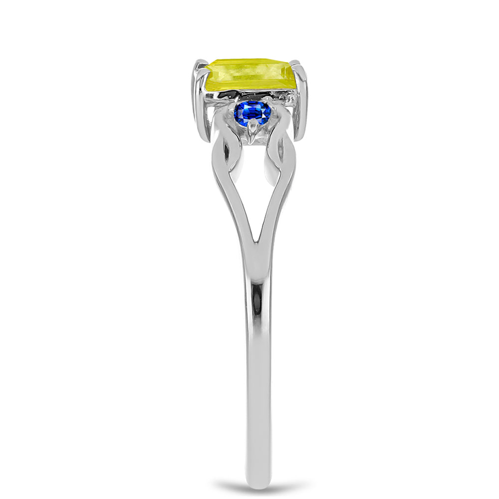 Silberring mit gelbem Saphir