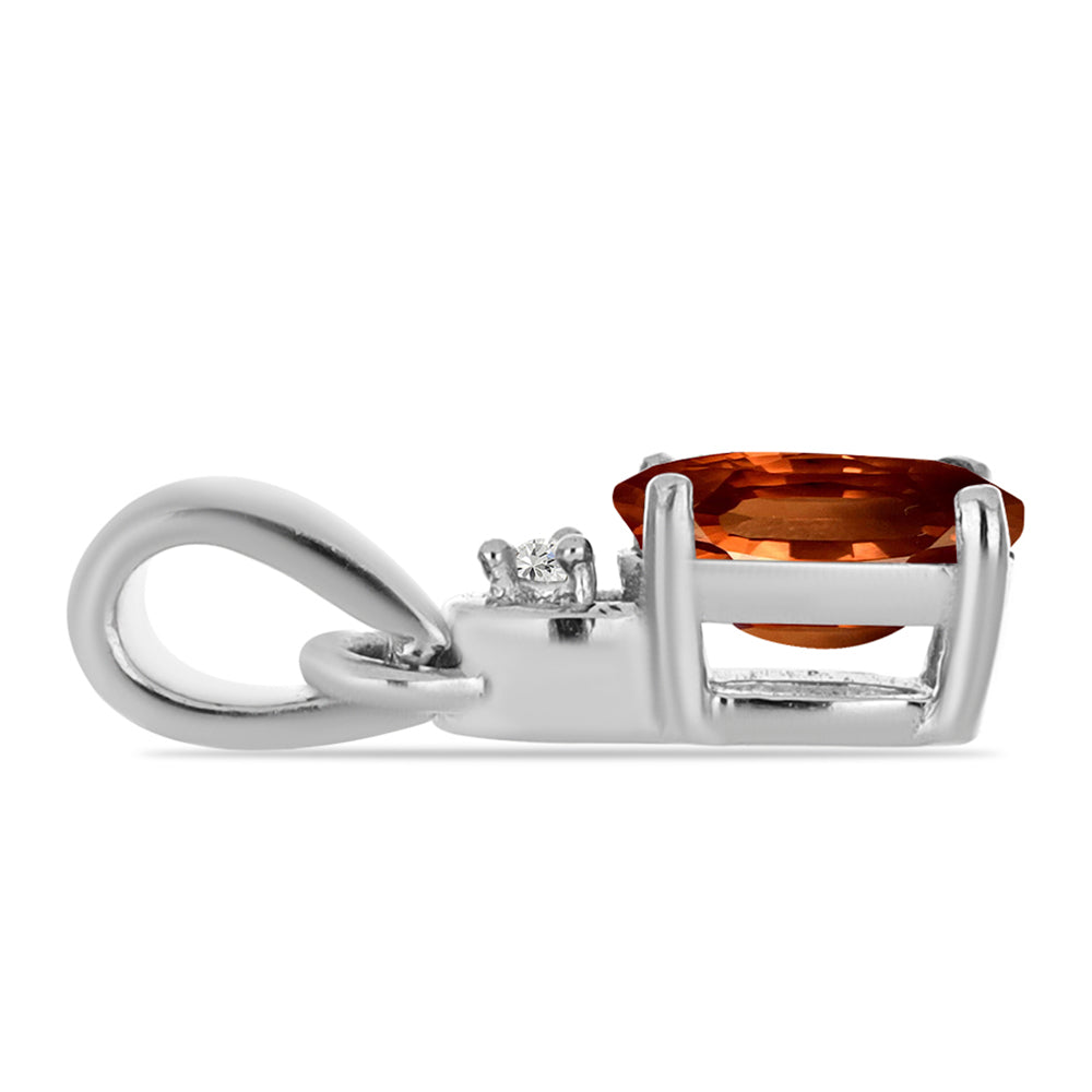 Silberanhänger mit Andalusit und weißem Topas