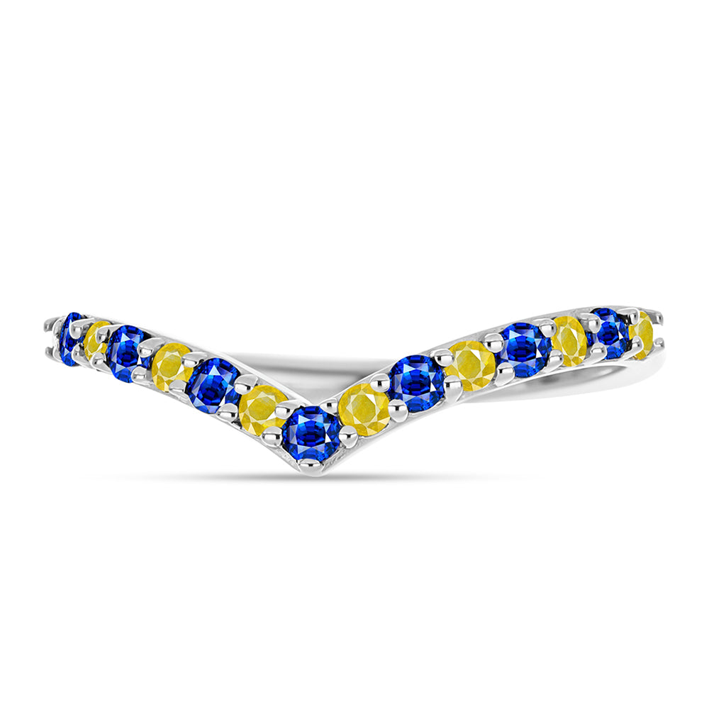 Silberring mit gelbem Saphir