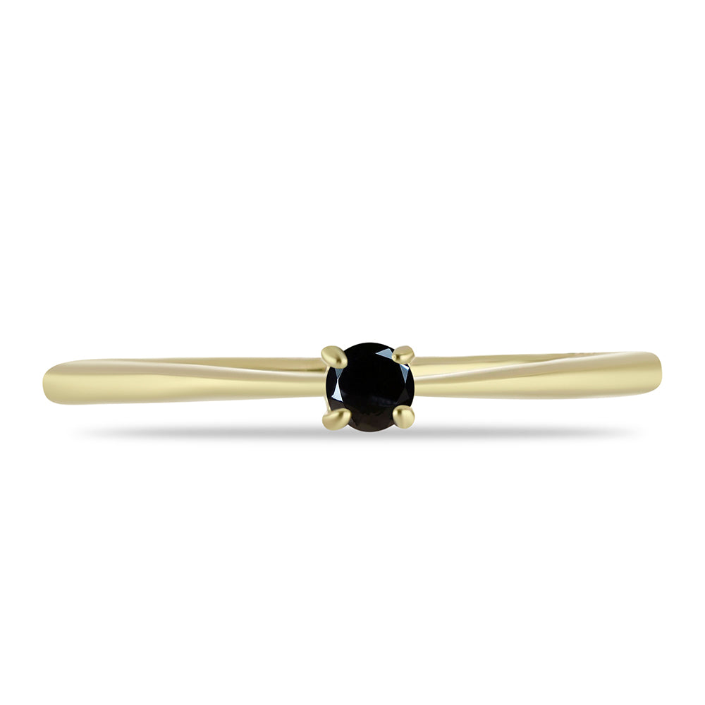 Goldring mit schwarzem Diamant