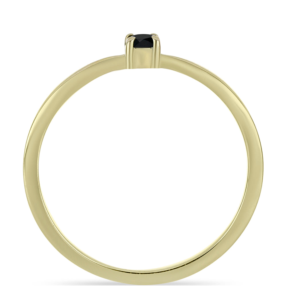 Goldring mit schwarzem Diamant