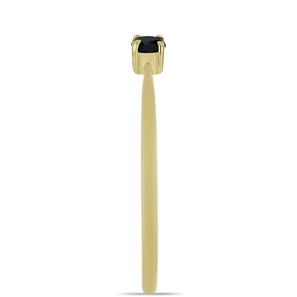 Goldring mit schwarzem Diamant