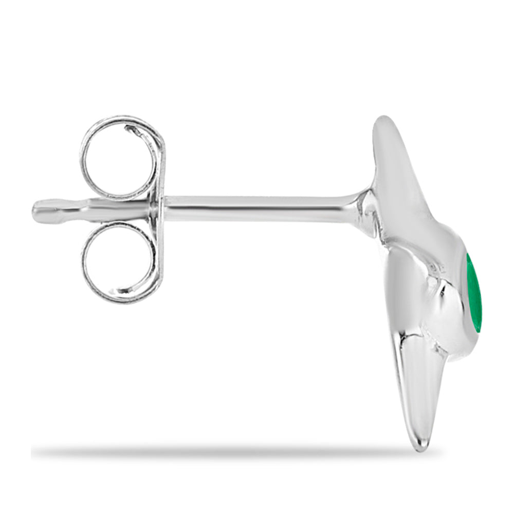 Silberohrringe mit brasilianischem Smaragd