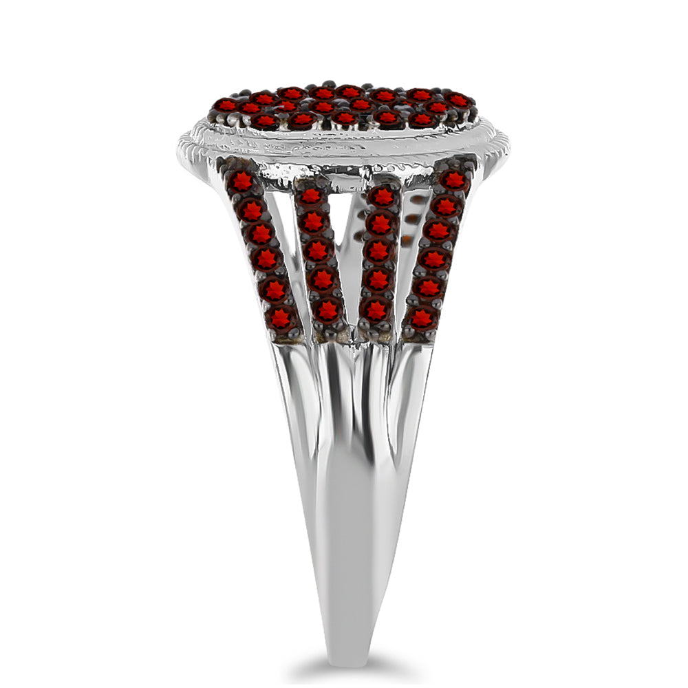 Silberring mit Barton Granat