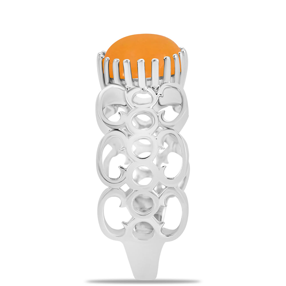 Silberring mit gelbem Jade