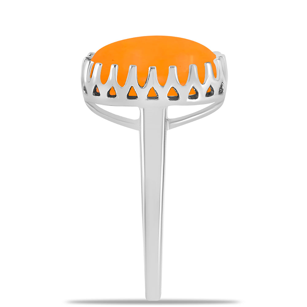 Silberring mit gelbem Jade