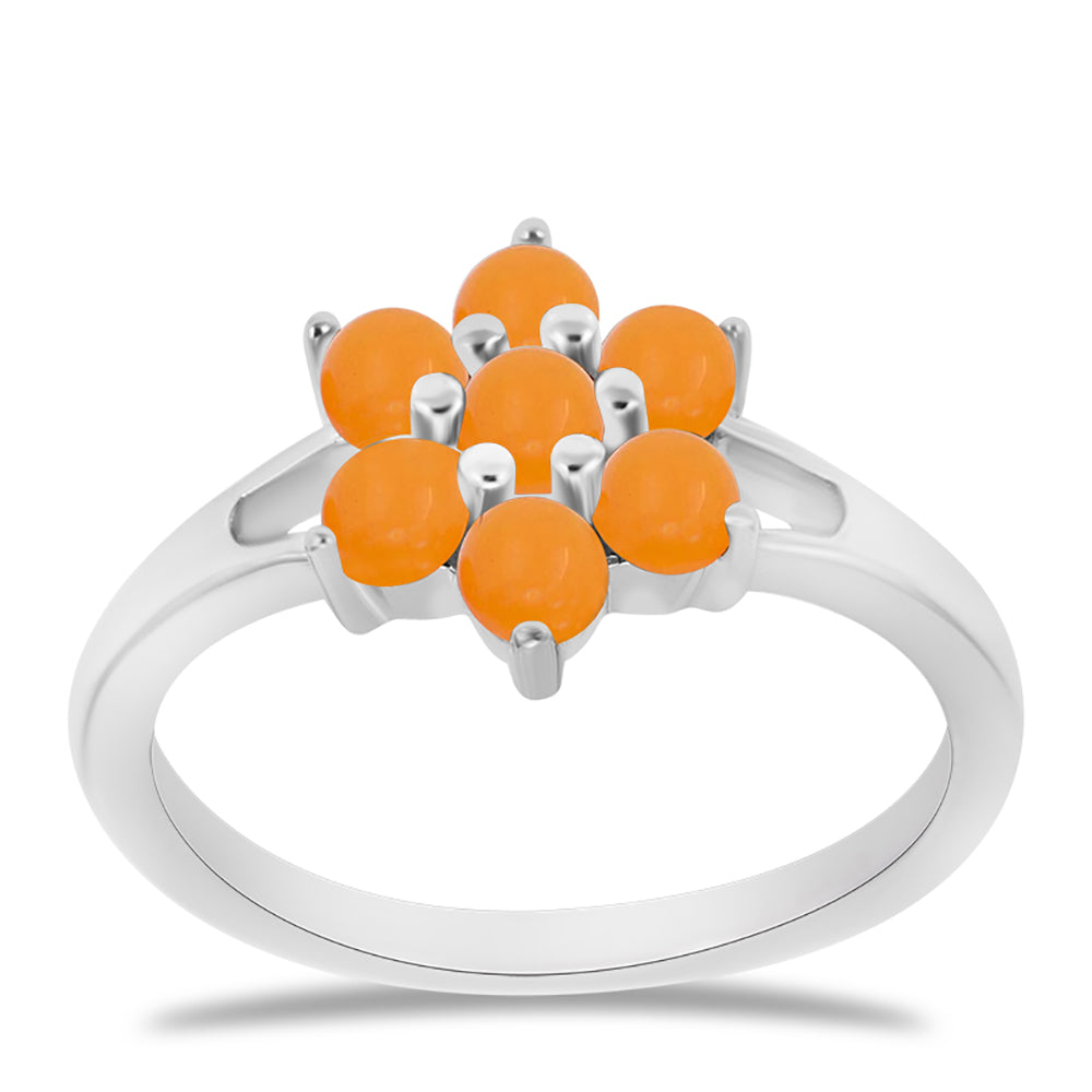 Silberring mit gelbem Jade