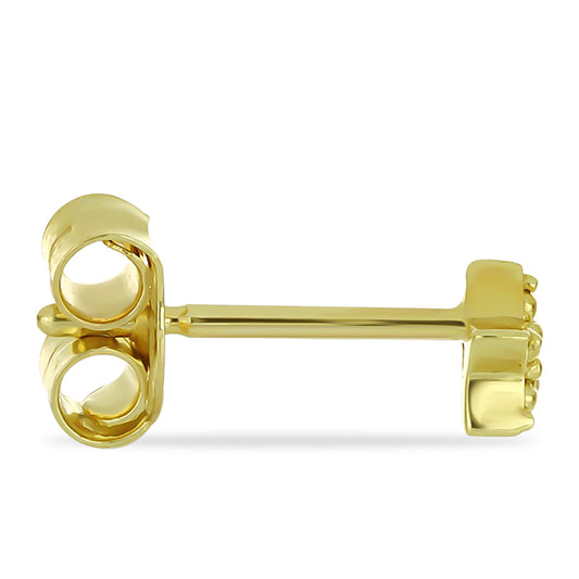 Goldplattierte Silberohrringe mit Champagner-Diamant