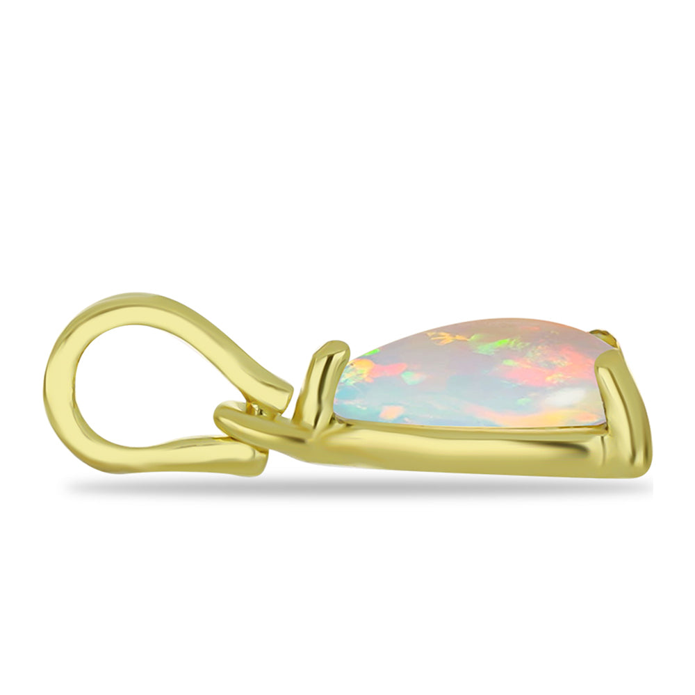 Goldplattierter Silberanhänger mit Welo-Opal