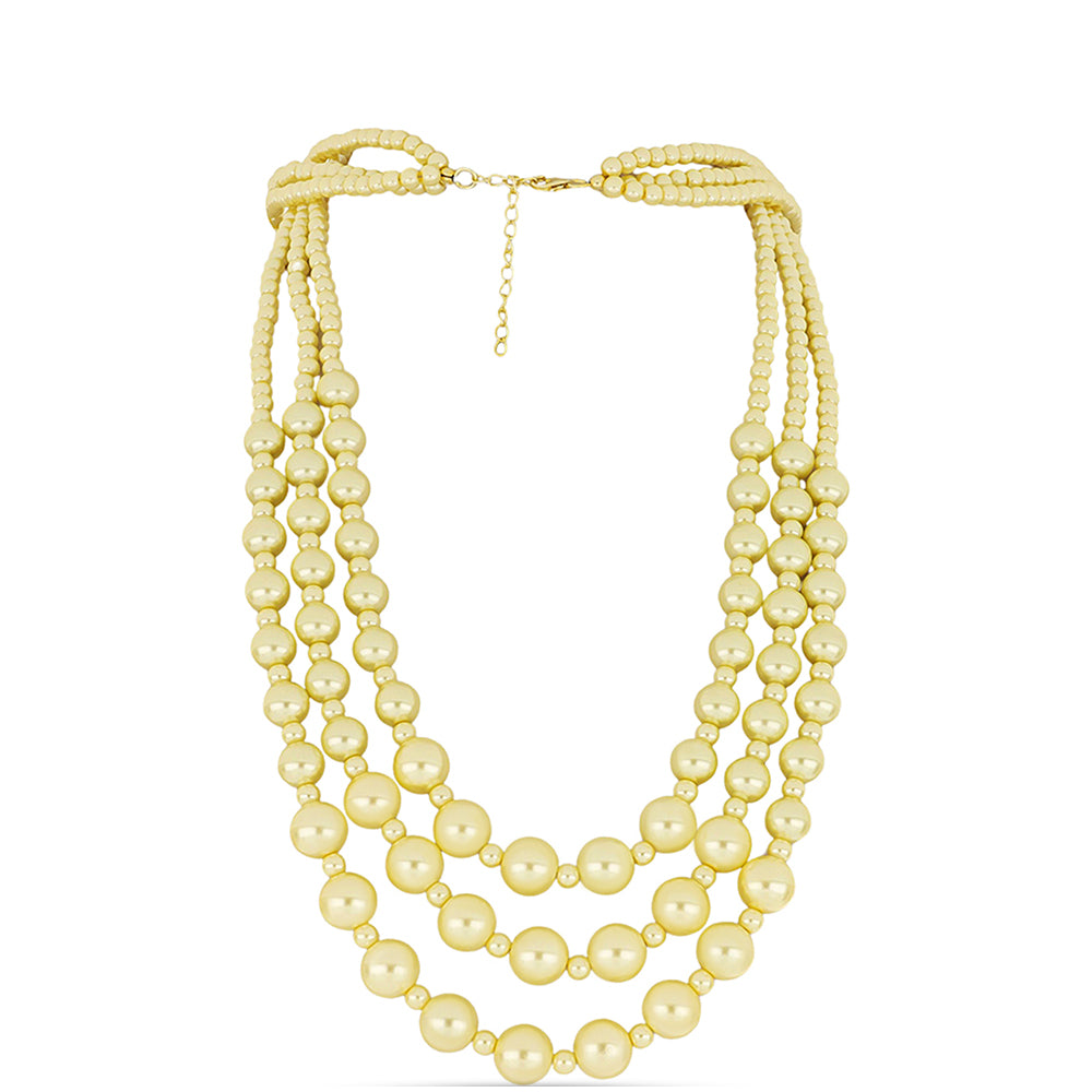 Goldplattierte Silberhalskette mit pfirsichfarbener Perle