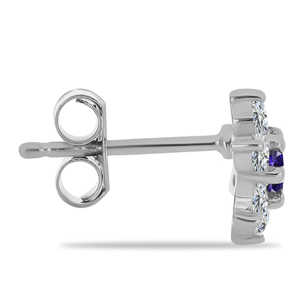 Silberohrringe mit Iolith und weißem Topas