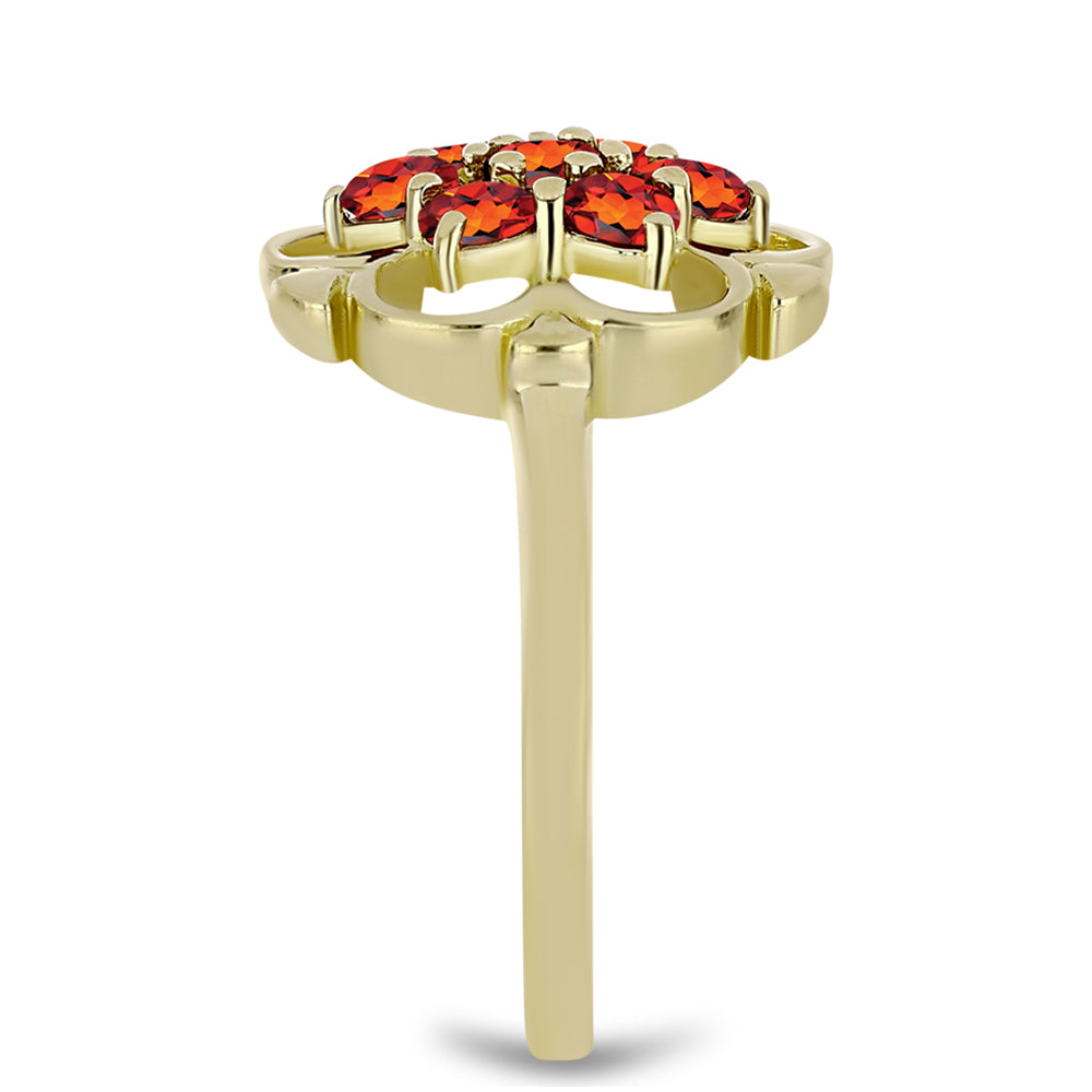 Goldplattierter Silberring mit Citrin aus Madeira