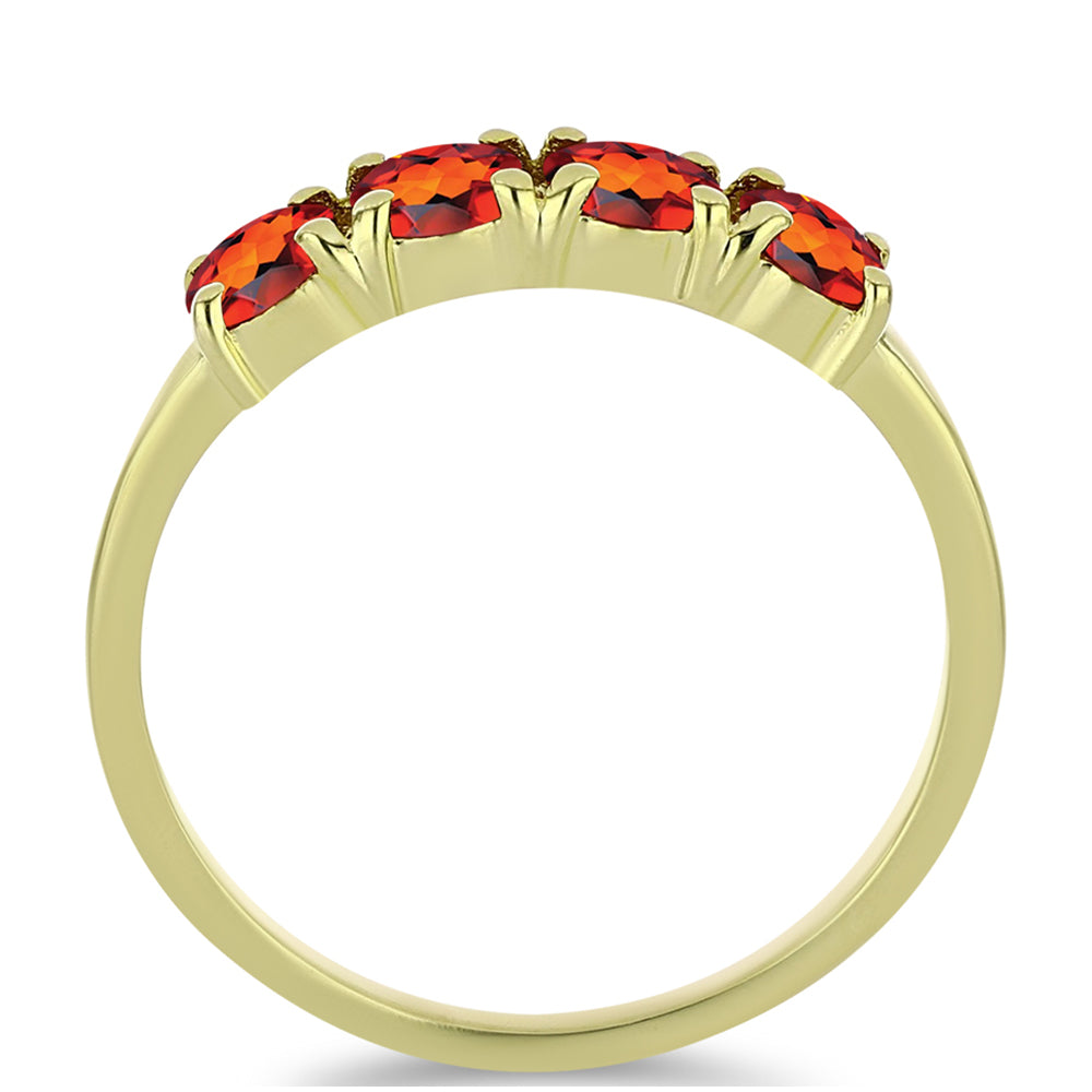Goldplattierter Silberring mit Citrin aus Madeira