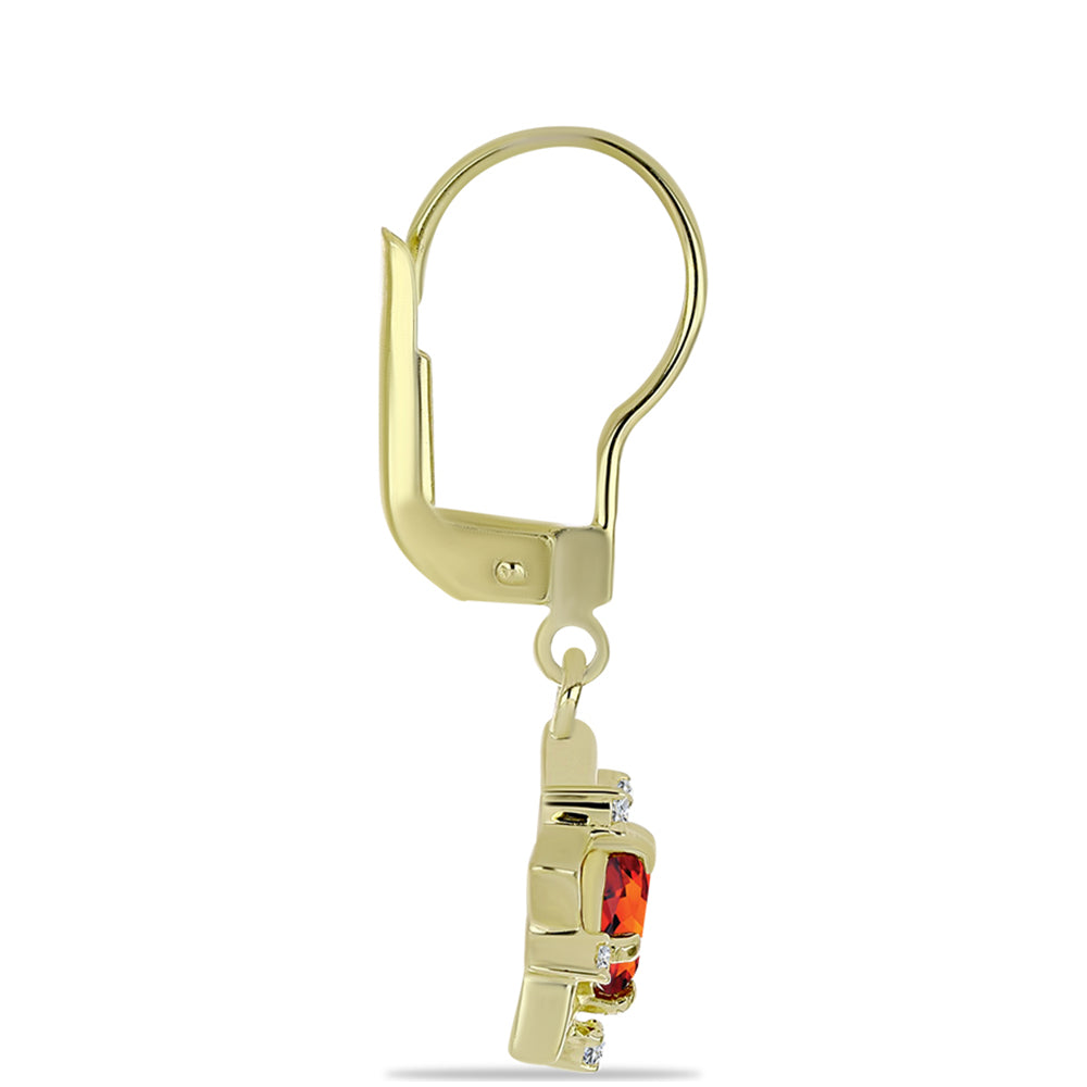 Goldplattierte Silberohrringe mit Citrin aus Madeira und weißem Topas