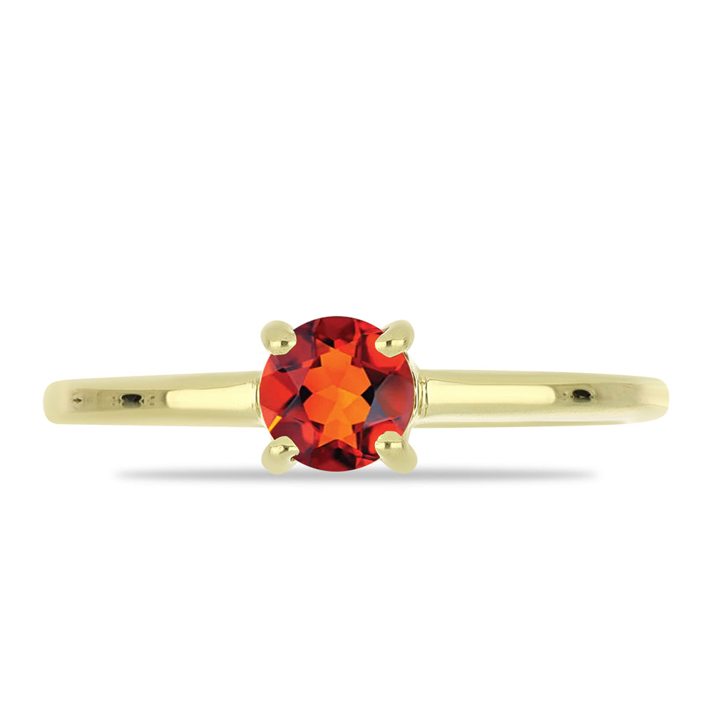 Goldplattierter Silberring mit Citrin aus Madeira