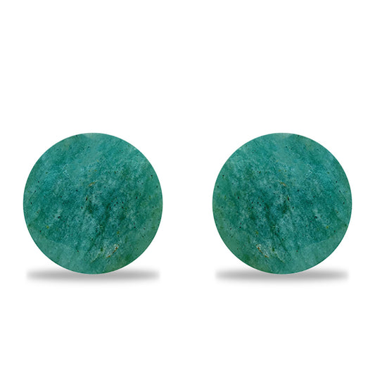 Goldplattierte Silberohrringe mit Amazonit