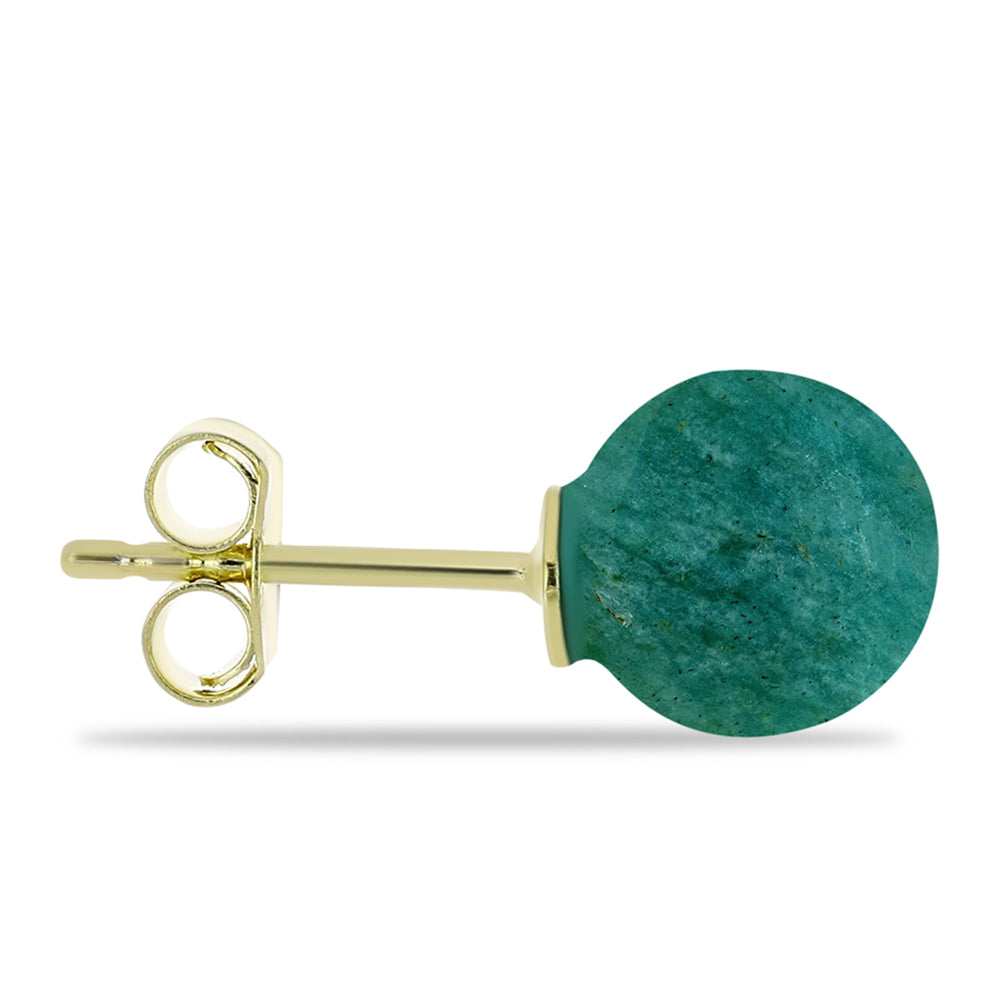 Goldplattierte Silberohrringe mit Amazonit