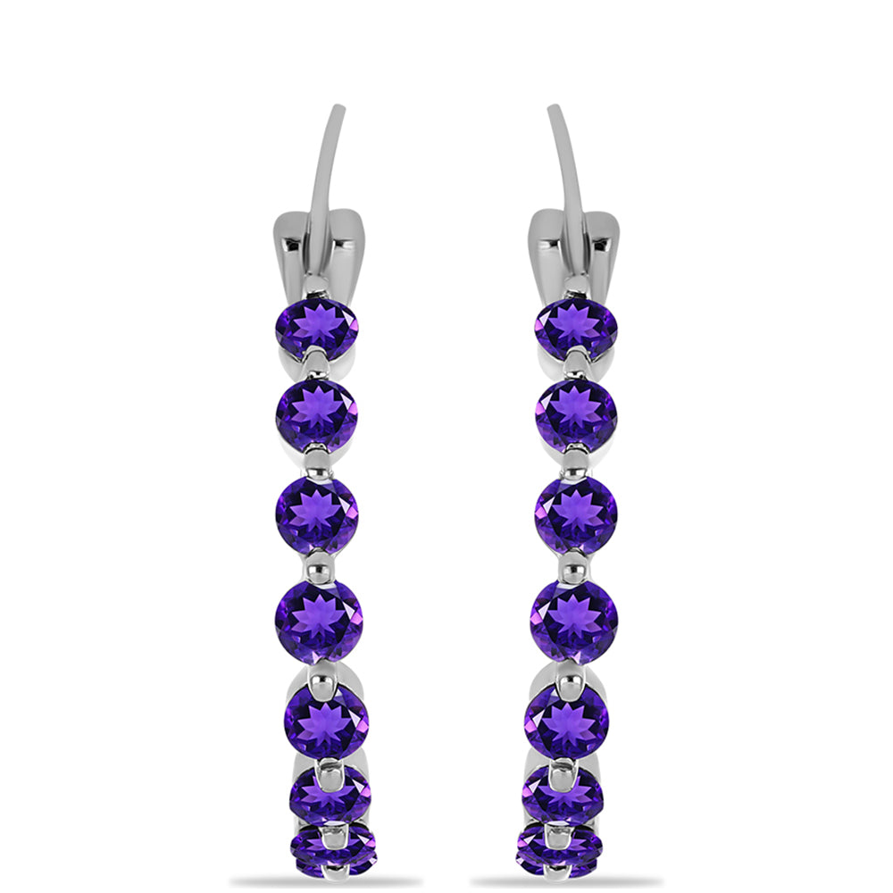 Silberohrringe mit marokkanischem Amethyst