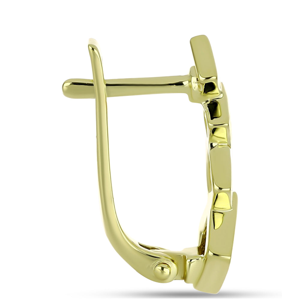 Goldplattierte Silberohrringe mit blauem Diamant und weißem Topas