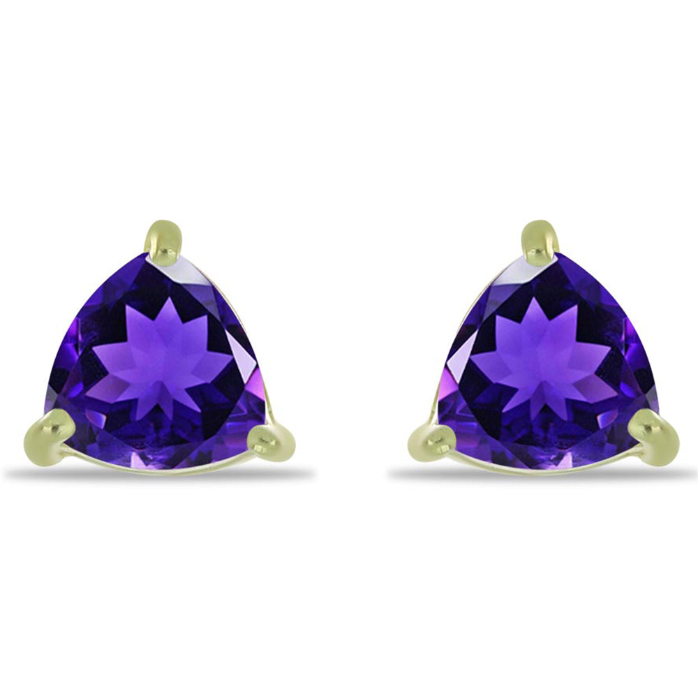 Goldplattierte Silberohrringe mit marokkanischem Amethyst