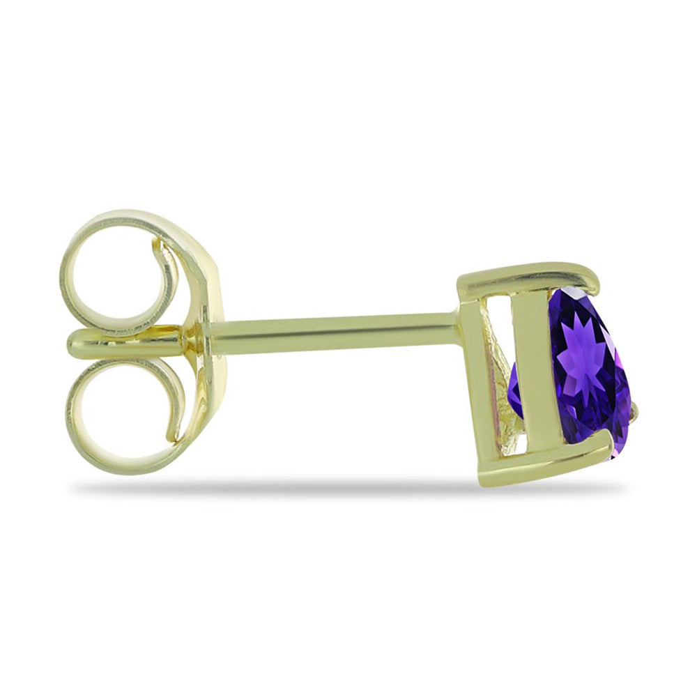 Goldplattierte Silberohrringe mit marokkanischem Amethyst