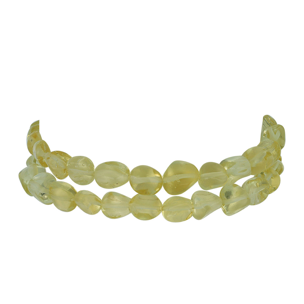 Schmuckgarnitur aus Nugget mit Zitronentopas