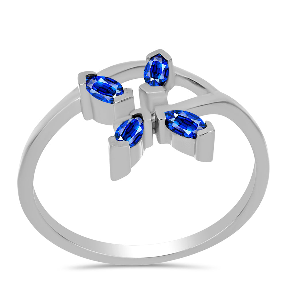 Silberring mit australischem blauem Saphir