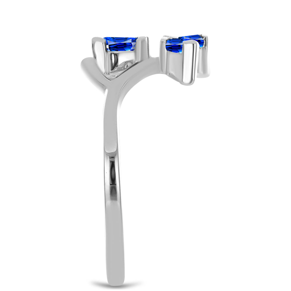 Silberring mit australischem blauem Saphir