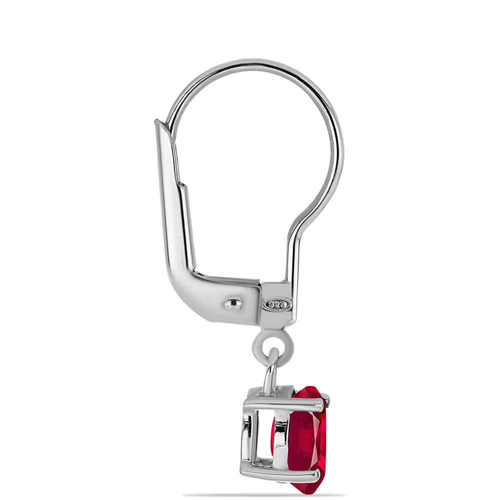 Silberohrringe mit Rubin aus Madagaskar