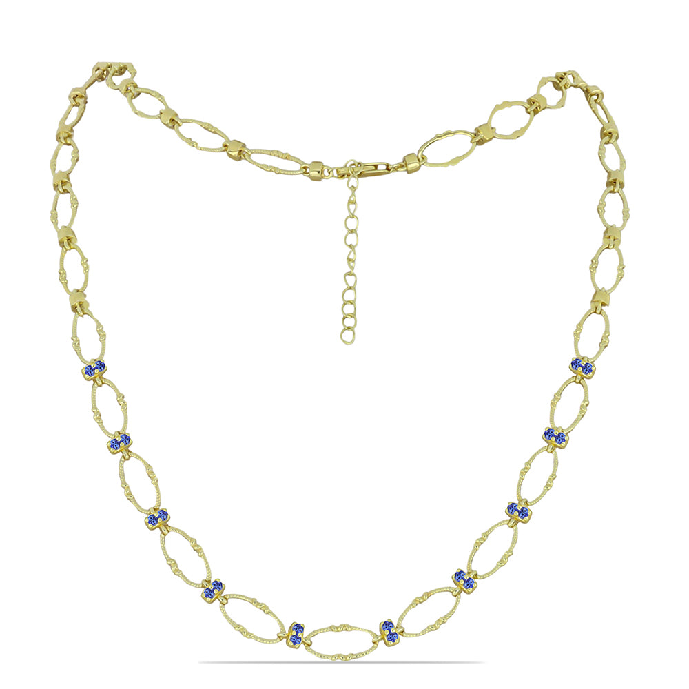 schmuckgarnitur aus Goldplattierte Silber mit Tansanit