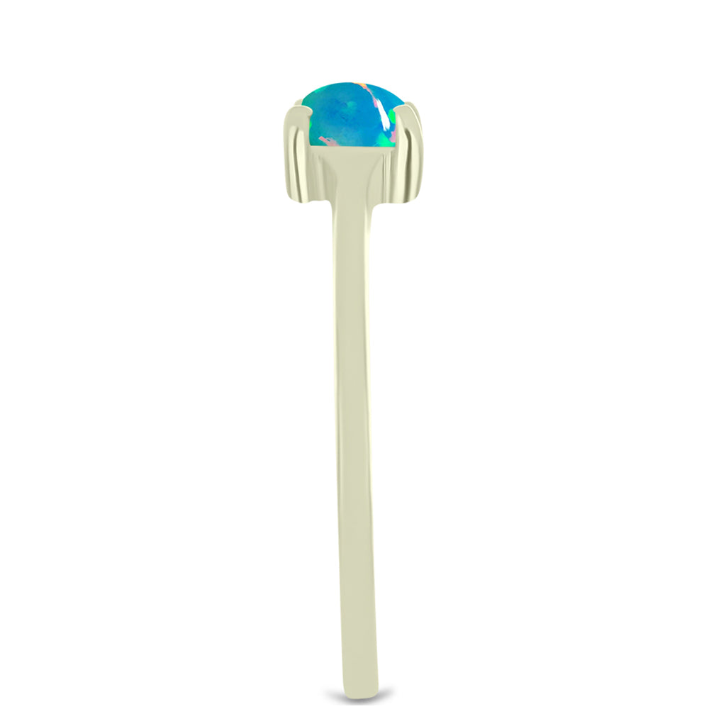 Goldplattierter Silberring mit äthiopischem Paraiba-Blauopal