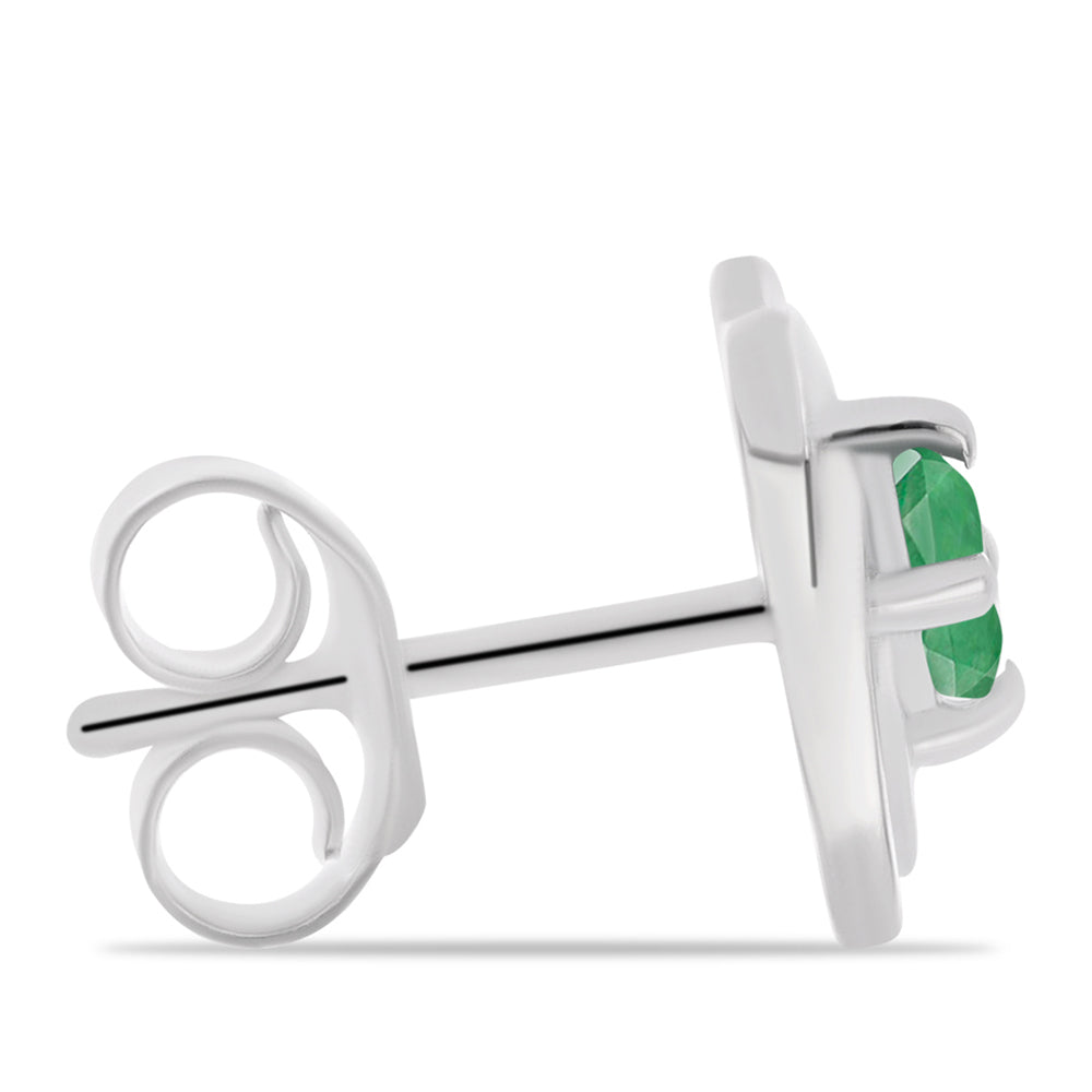 Silberohrringe mit brasilianischem Smaragd