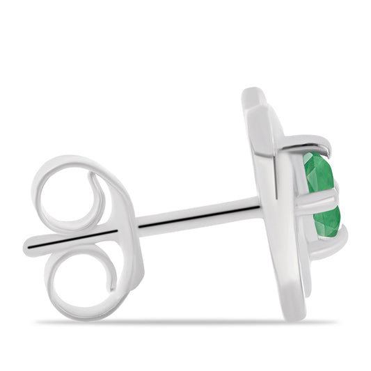Silberohrringe mit brasilianischem Smaragd