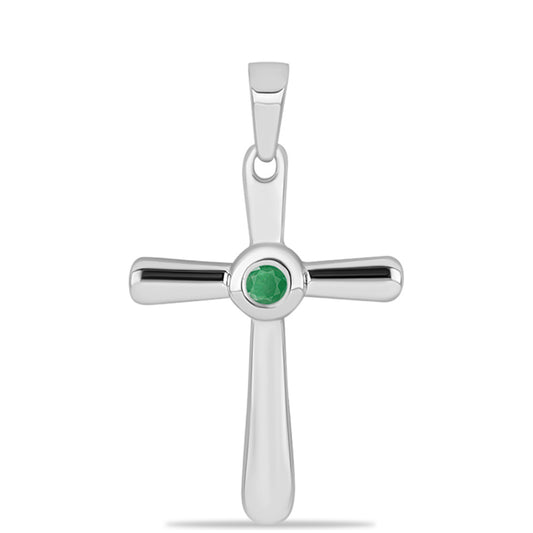 Silberanhänger mit brasilianischem Smaragd
