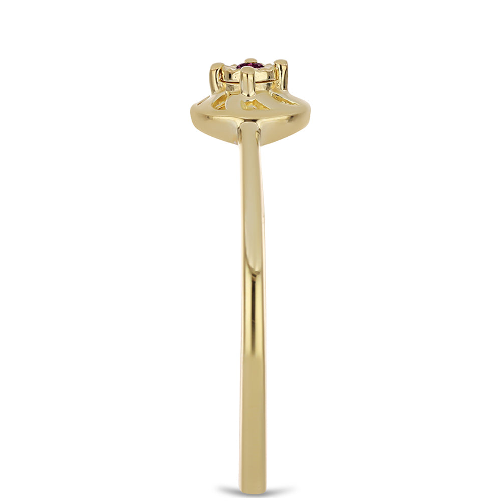 schmuckgarnitur aus Goldplattierte Silber mit lila Diamant