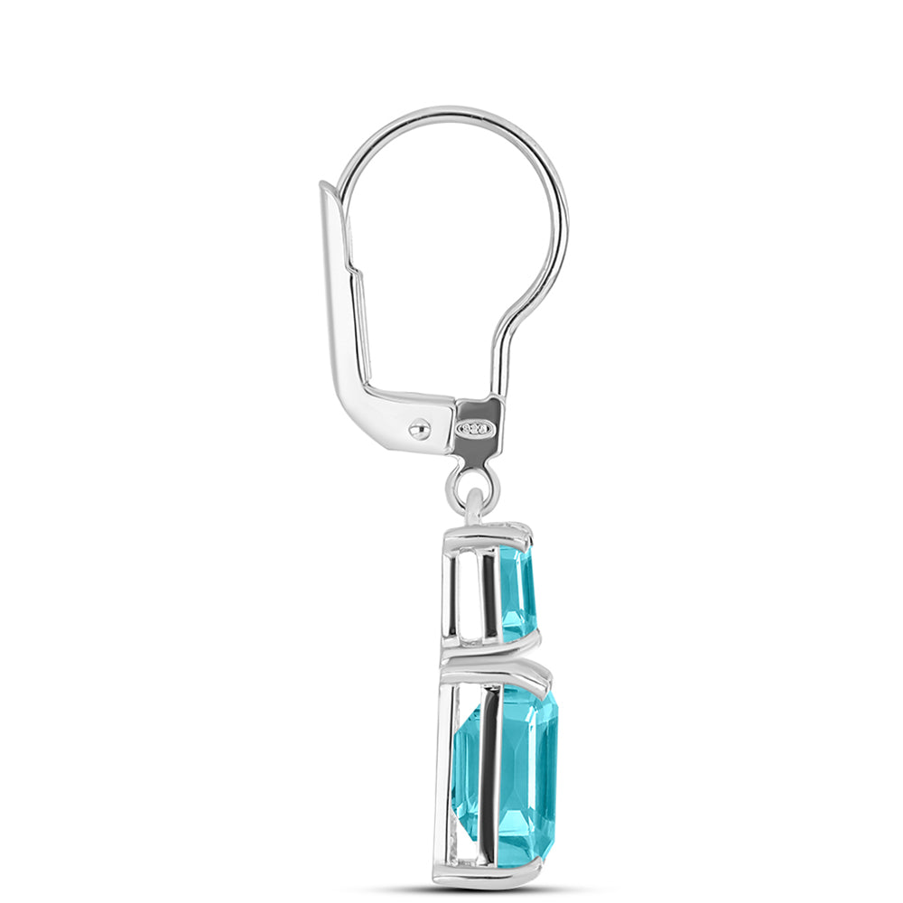 Silberohrringe mit Paraiba Quarz
