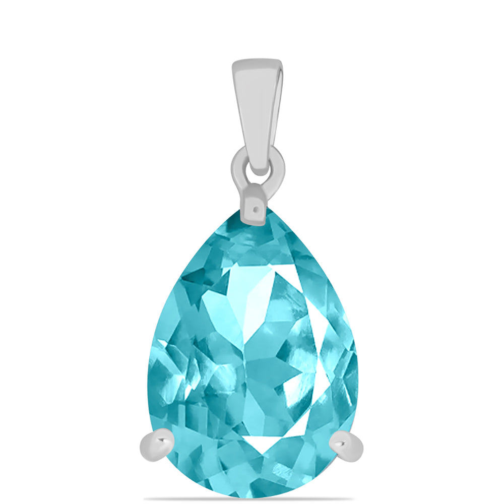 Silberanhänger mit Paraiba Quarz